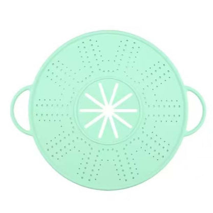 Capac Sita pentru Tigaie, Klevo, 28 inch, Capac din Silicon pentru Scuregere, Rezistent la Remperaturi ridicate, Anti-Stropire, Deflector de Ulei, Verde deschis