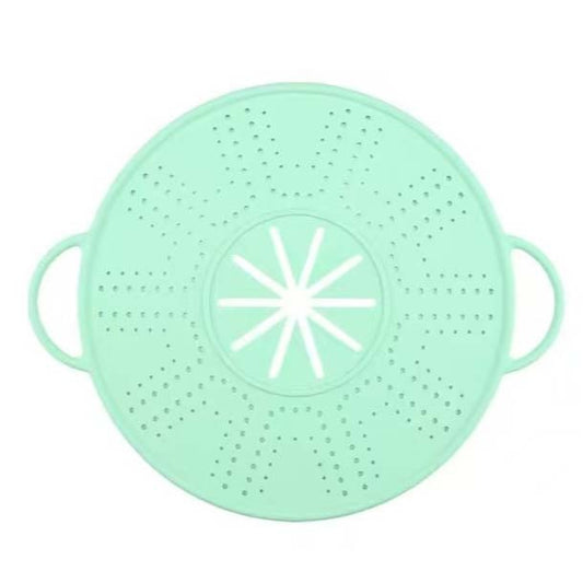 Capac Sita pentru Tigaie, Klevo, 28 inch, Capac din Silicon pentru Scuregere, Rezistent la Remperaturi ridicate, Anti-Stropire, Deflector de Ulei, Verde deschis