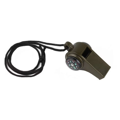 Fluier 3in1, Klevo cu Busola si Termometru, pentru Drumetii, Negru