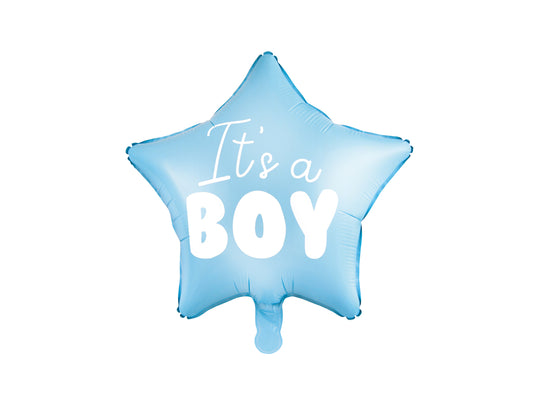 Balon din folie Stea - It's a boy, 48 cm, albastru deschis