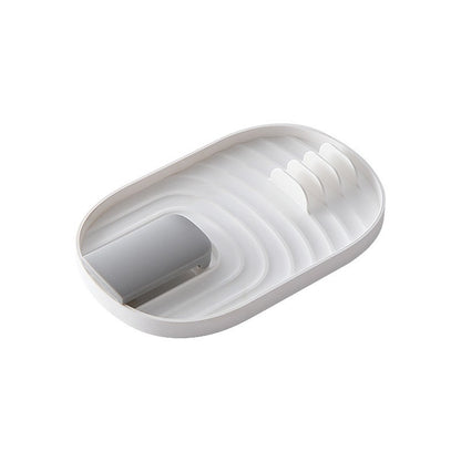 Suport Pliabil, Klevo, pentru Capace, Linguri, Multifunctional, Plasare pe Blatul de Bucatarie, 11.5 x 18 x 2.2 cm, Alb