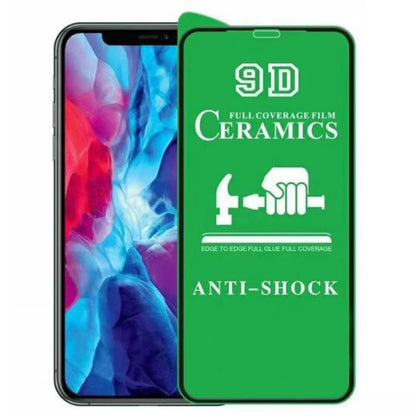 Folie de Protectie Ceramica, Klevo, Compatibila cu Apple iPhone 16 Pro Max, Ceramics 9D, Antisoc, Margini Negre, Transparent