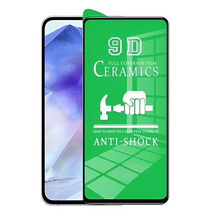 Folie de Protectie Ceramica, Klevo, Compatibila cu Samsung Galaxy A15, A15 5G, Ceramics 9D, Antisoc, Margini Negre, Transparent