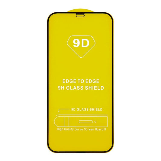Folie de Protectie, Klevo, pentru Apple iPhone 15, Tempered Glass 9D, Full Cover, HD, Margini Negre, Transparent