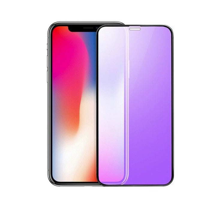 Folie de Protectie, Klevo, pentru iPhone 15, Ceramic Anti-Blue, 9H, Protectie Ochi, Anti-Soc, Mov