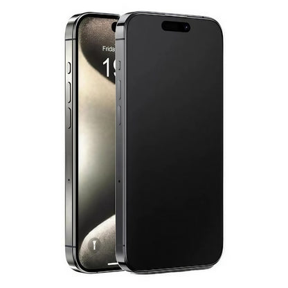 Folie de Protectie, Klevo, pentru iPhone 15, Full Cover, Matte Ceramics 9D, Anti-soc, Anti-amprenta, Margini Negre, Transparent