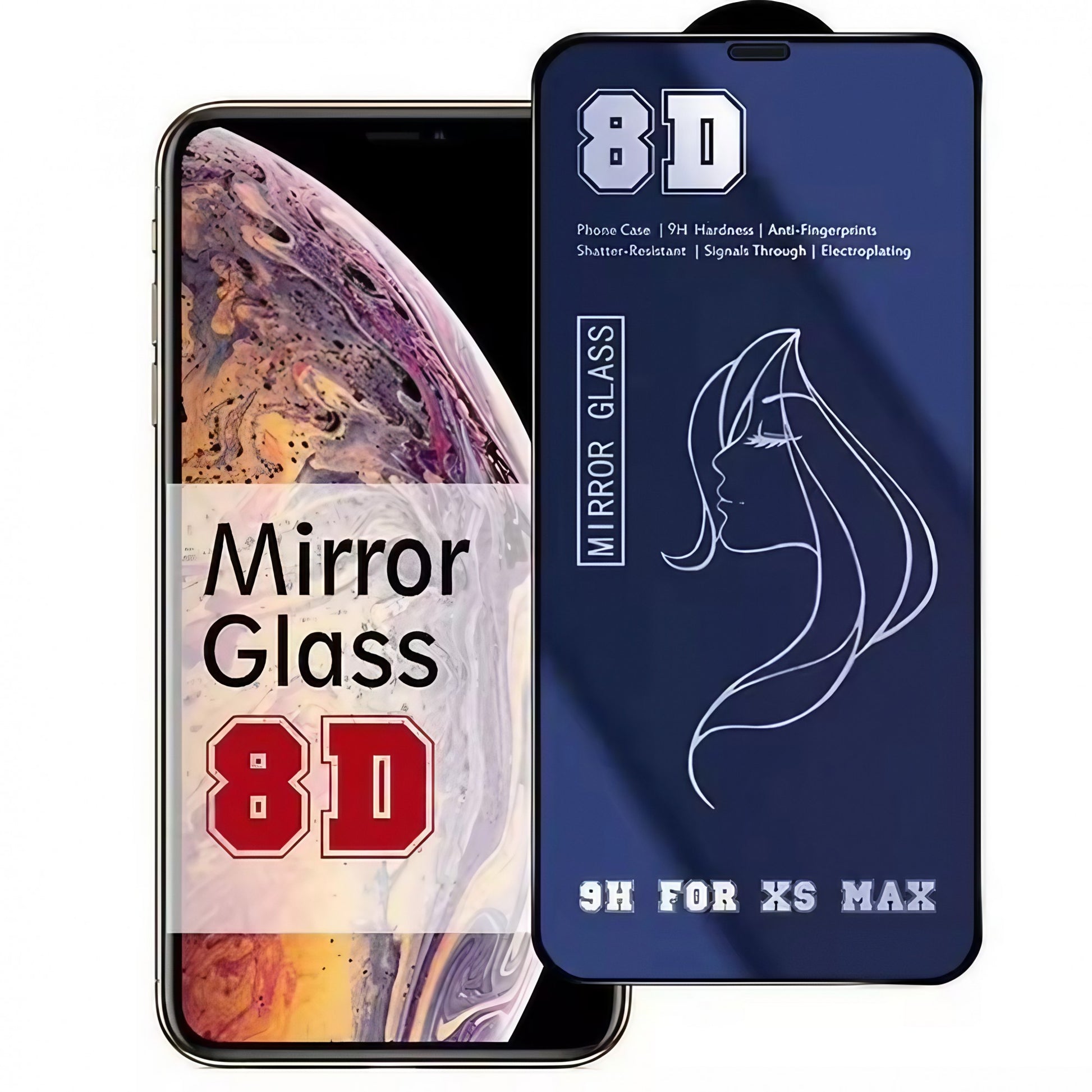 Folie de Protectie, Klevo, pentru iPhone 15 Plus, Tempered Glass Mirror 8D, Efect Oglinda, HD, Albastru