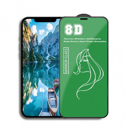 Folie de Protectie, Klevo, pentru iPhone 15 Plus, Tempered Glass Mirror 8D, Efect Oglinda, HD, Verde