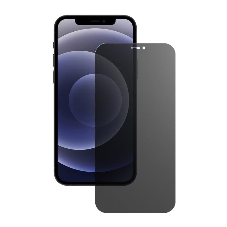 Folie de Protectie, Klevo, pentru iPhone 15 Pro, Matte Ceramic Privacy, 9H, Confidentialitate 30°, Anti-Soc, Negru Transparent