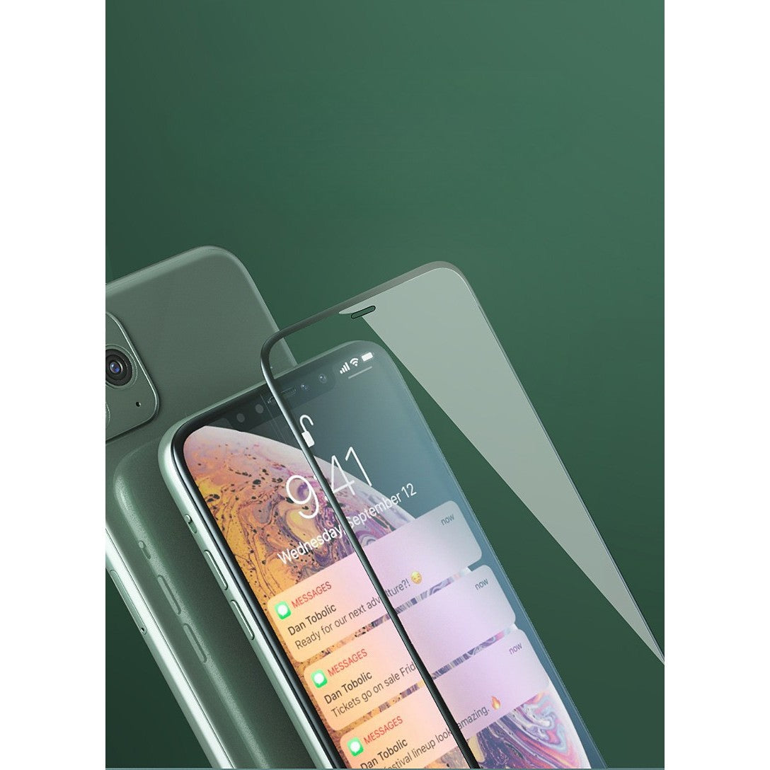 Folie de Protectie, Klevo, pentru iPhone 15 Pro Max, Full Cover, Ceramics 9D, Anti-soc, Anti-amprenta, Margini Negre, Transparent