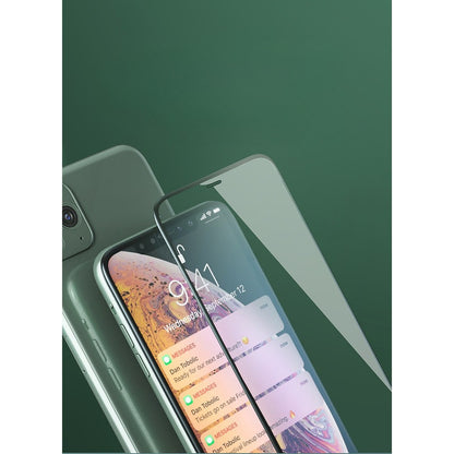 Folie de Protectie, Klevo, pentru iPhone 15 Pro Max, Full Cover, Ceramics 9D, Anti-soc, Anti-amprenta, Margini Negre, Transparent