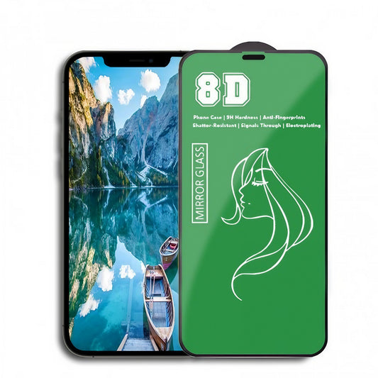 Folie de Protectie, Klevo, pentru iPhone 15 Pro, Tempered Glass Mirror 8D, Efect Oglinda, HD, Verde