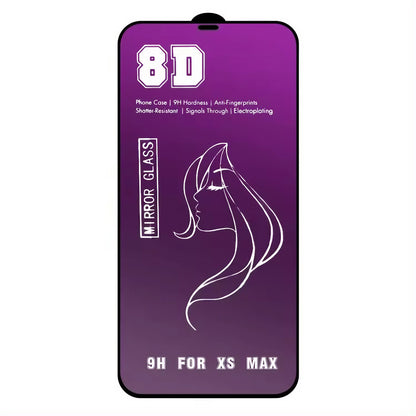 Folie de Protectie, Klevo, pentru iPhone 15 Pro, Tempered Glass Mirror 8D, Efect Oglinda, HD, Violet