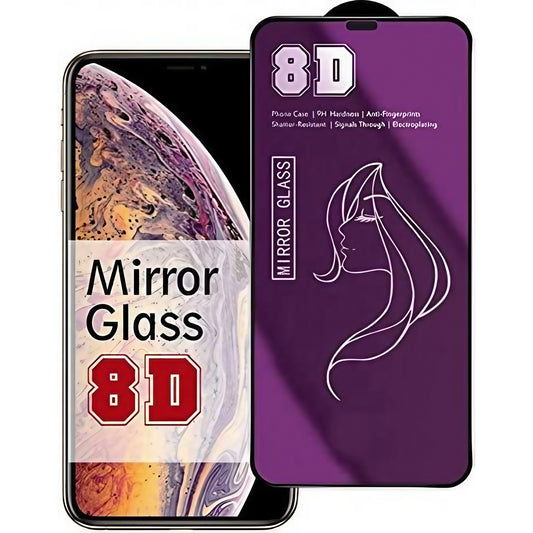 Folie de Protectie, Klevo, pentru iPhone 15 Pro, Tempered Glass Mirror 8D, Efect Oglinda, HD, Violet