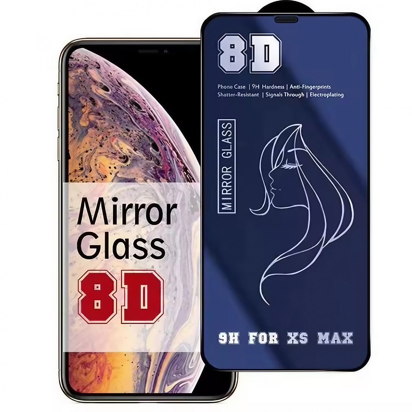 Folie de Protectie, Klevo, pentru iPhone 15, Tempered Glass Mirror 8D, Efect Oglinda, HD, Albastru