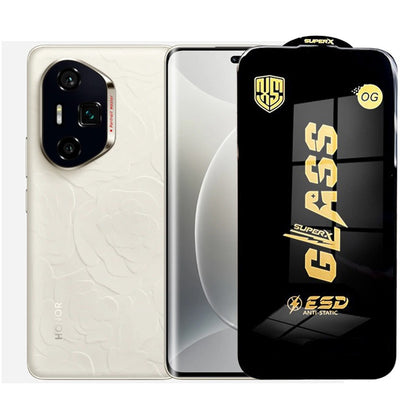 Folie de Protectie pentru Honor 300, Klevo, Sticla Securizata ESD, Margini Negre, Rezistenta la Zgirieturi, Antistatica, 0.35 mm, Transparenta