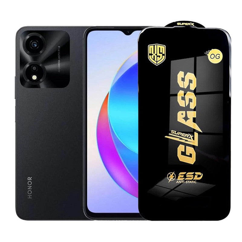 Folie de Protectie pentru Honor X5 Plus, Klevo, Sticla Securizata ESD, Margini Negre, Rezistenta la Zgirieturi, Antistatica, 0.35 mm, Transparenta