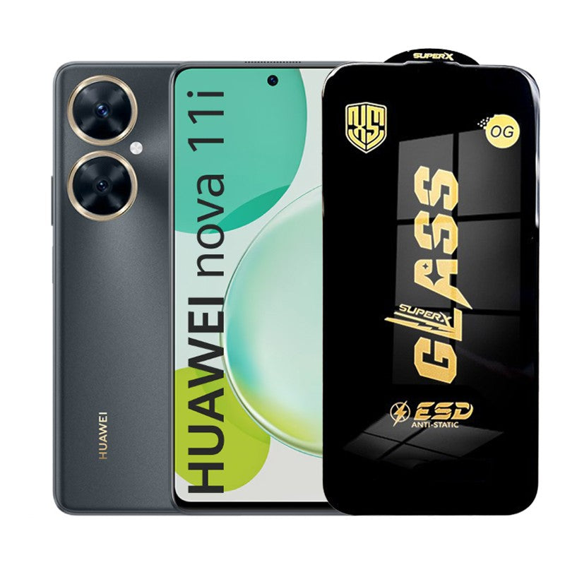 Folie de Protectie pentru Huawei Nova 11 i, Klevo, Sticla Securizata ESD, Margini Negre, Rezistenta la Zgirieturi, Antistatica, 0.35 mm, Transparenta