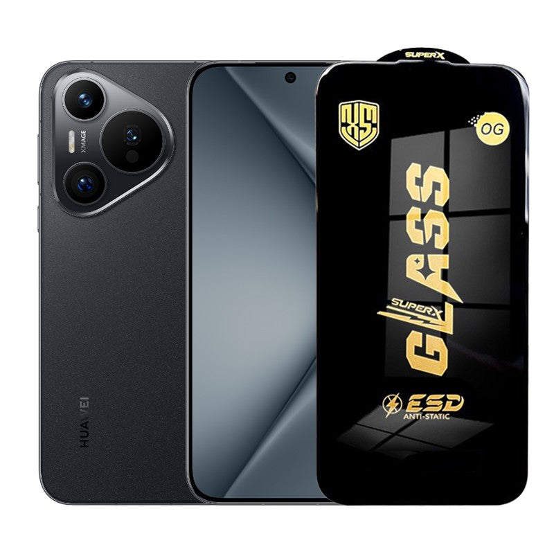 Folie de Protectie pentru Huawei Pura 70, Klevo, Sticla Securizata ESD, Margini Negre, Rezistenta la Zgirieturi, Antistatica, 0.35 mm, Transparenta