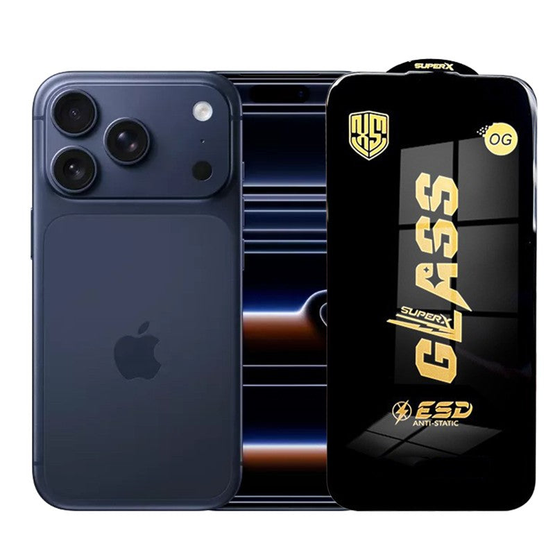 Folie de Protectie pentru iPhone 17 Pro, Klevo, Sticla Securizata ESD, Margini Negre, Rezistenta la Zgirieturi, Antistatica, 0.35 mm, Transparenta