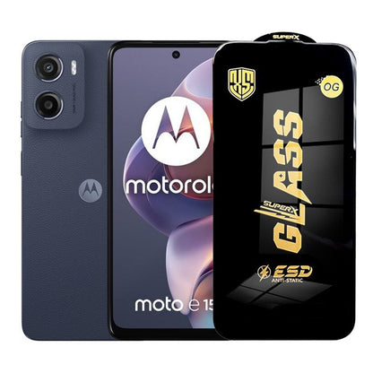 Folie de Protectie pentru Motorola Moto E15, Klevo, Sticla Securizata ESD, Margini Negre, Rezistenta la Zgirieturi, Antistatica, 0.35 mm, Transparenta