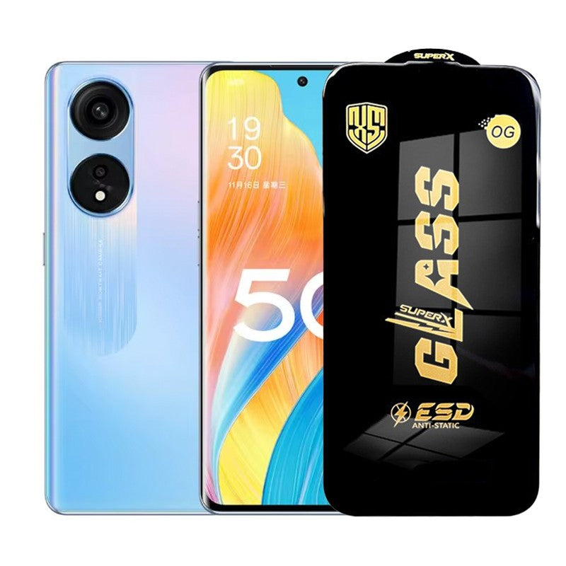 Folie de Protectie pentru Oppo A1, Klevo, Sticla Securizata ESD, Margini Negre, Rezistenta la Zgirieturi, Antistatica, 0.35 mm, Transparenta
