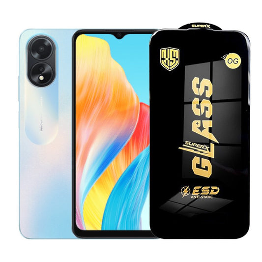 Folie de Protectie pentru Oppo A18, Klevo, Sticla Securizata ESD, Margini Negre, Rezistenta la Zgirieturi, Antistatica, 0.35 mm, Transparenta