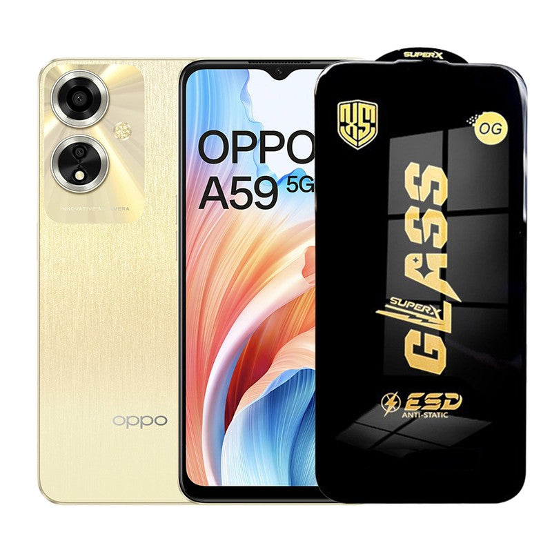 Folie de Protectie pentru Oppo A59, Klevo, Sticla Securizata ESD, Margini Negre, Rezistenta la Zgirieturi, Antistatica, 0.35 mm, Transparenta