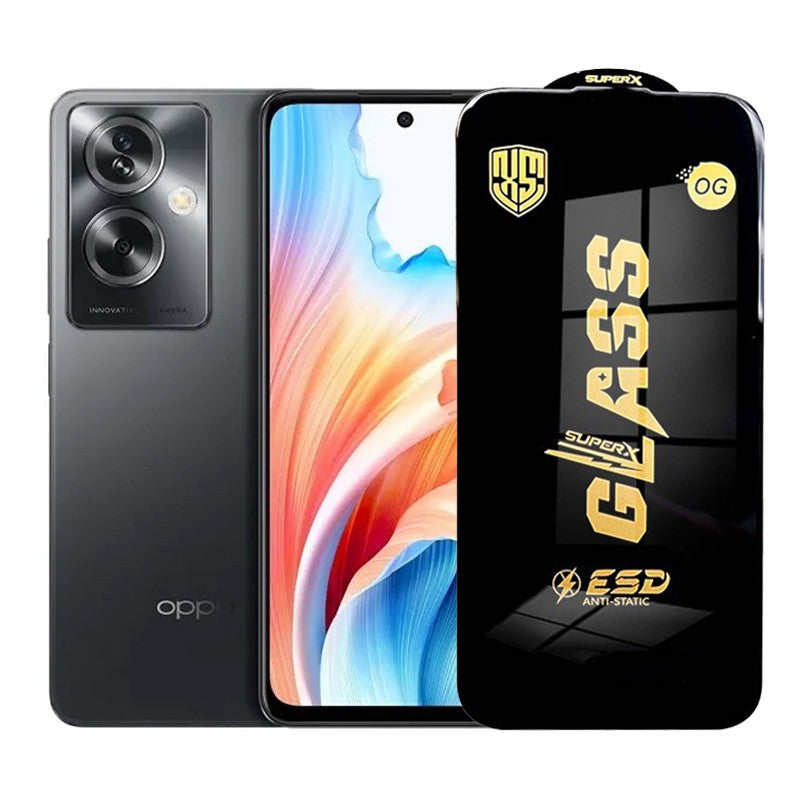 Folie de Protectie pentru Oppo A79, Klevo, Sticla Securizata ESD, Margini Negre, Rezistenta la Zgirieturi, Antistatica, 0.35 mm, Transparenta