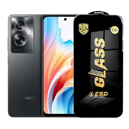 Folie de Protectie pentru Oppo A79, Klevo, Sticla Securizata ESD, Margini Negre, Rezistenta la Zgirieturi, Antistatica, 0.35 mm, Transparenta