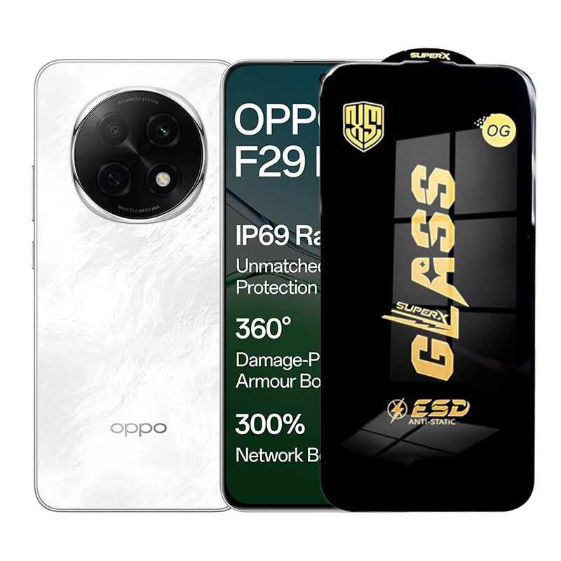 Folie de Protectie pentru Oppo F29, Klevo, Sticla Securizata ESD, Margini Negre, Rezistenta la Zgirieturi, Antistatica, 0.35 mm, Transparenta