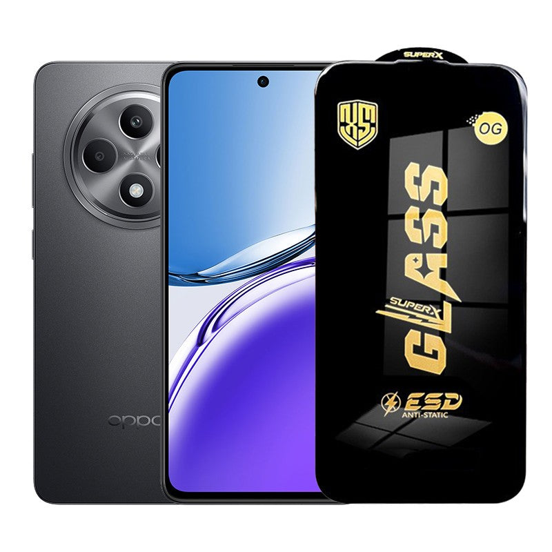 Folie de Protectie pentru Oppo Reno12F, Klevo, Sticla Securizata ESD, Margini Negre, Rezistenta la Zgirieturi, Antistatica, 0.35 mm, Transparenta