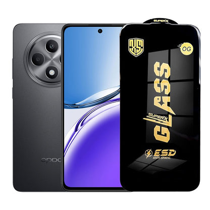 Folie de Protectie pentru Oppo Reno12F, Klevo, Sticla Securizata ESD, Margini Negre, Rezistenta la Zgirieturi, Antistatica, 0.35 mm, Transparenta