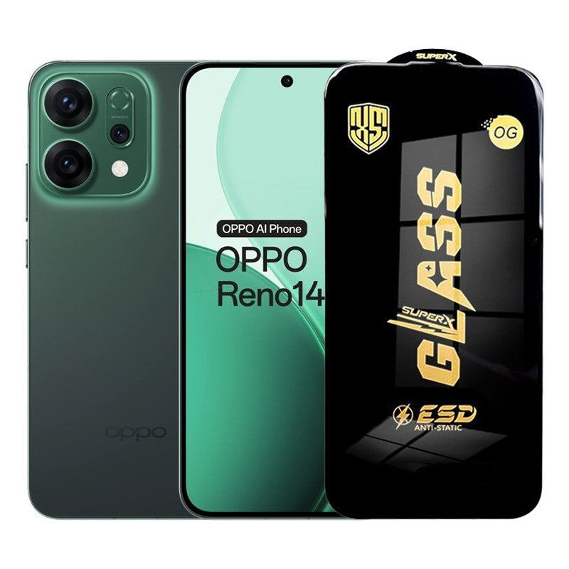 Folie de Protectie pentru Oppo Reno14, Klevo, Sticla Securizata ESD, Margini Negre, Rezistenta la Zgirieturi, Antistatica, 0.35 mm, Transparenta