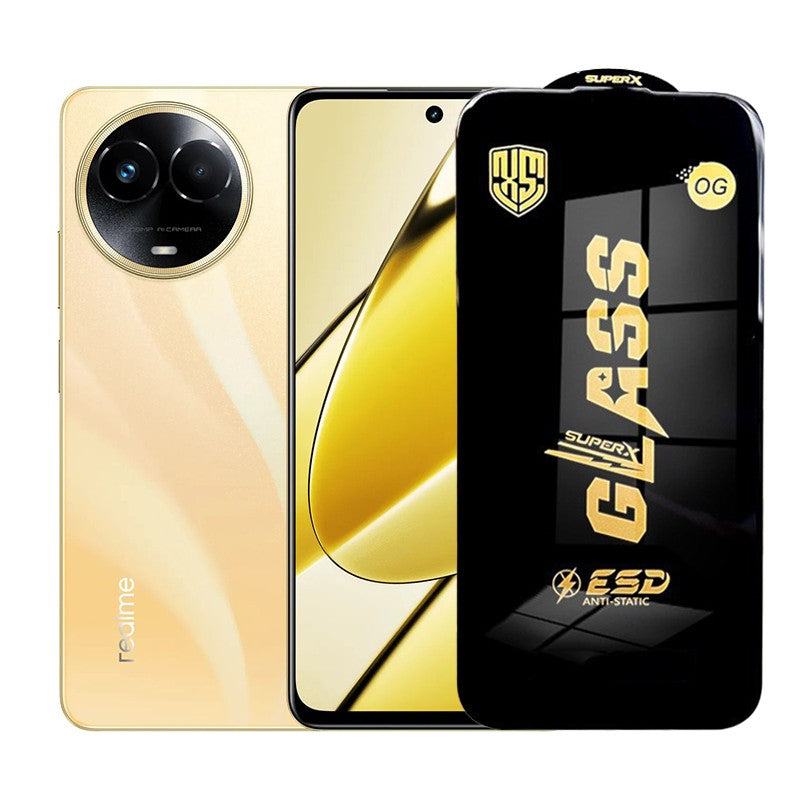 Folie de Protectie pentru Realme 11, Klevo, Sticla Securizata ESD, Margini Negre, Rezistenta la Zgirieturi, Antistatica, 0.35 mm, Transparenta
