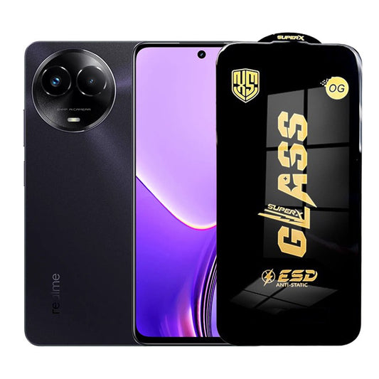 Folie de Protectie pentru Realme 11x, Klevo, Sticla Securizata ESD, Margini Negre, Rezistenta la Zgirieturi, Antistatica, 0.35 mm, Transparenta