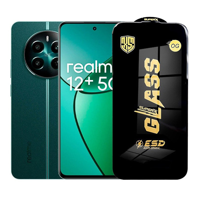 Folie de Protectie pentru Realme 12+, Klevo, Sticla Securizata ESD, Margini Negre, Rezistenta la Zgirieturi, Antistatica, 0.35 mm, Transparenta