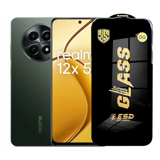 Folie de Protectie pentru Realme 12x, Klevo, Sticla Securizata ESD, Margini Negre, Rezistenta la Zgirieturi, Antistatica, 0.35 mm, Transparenta