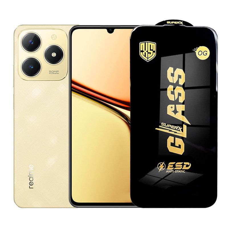 Folie de Protectie pentru Realme C61, Klevo, Sticla Securizata ESD, Margini Negre, Rezistenta la Zgirieturi, Antistatica, 0.35 mm, Transparenta