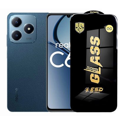 Folie de Protectie pentru Realme C63, Klevo, Sticla Securizata ESD, Margini Negre, Rezistenta la Zgirieturi, Antistatica, 0.35 mm, Transparenta