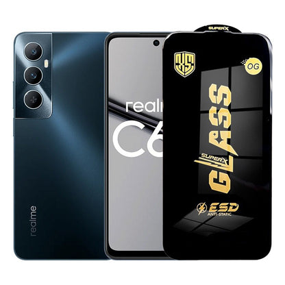 Folie de Protectie pentru Realme C65, Klevo, Sticla Securizata ESD, Margini Negre, Rezistenta la Zgirieturi, Antistatica, 0.35 mm, Transparenta