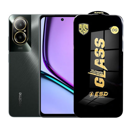 Folie de Protectie pentru Realme C67, Klevo, Sticla Securizata ESD, Margini Negre, Rezistenta la Zgirieturi, Antistatica, 0.35 mm, Transparenta