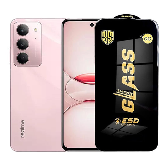 Folie de Protectie pentru Realme C75x, Klevo, Sticla Securizata ESD, Margini Negre, Rezistenta la Zgirieturi, Antistatica, 0.35 mm, Transparenta