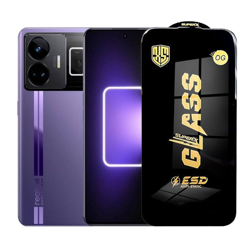 Folie de Protectie pentru Realme GT3, Klevo, Sticla Securizata ESD, Margini Negre, Rezistenta la Zgirieturi, Antistatica, 0.35 mm, Transparenta