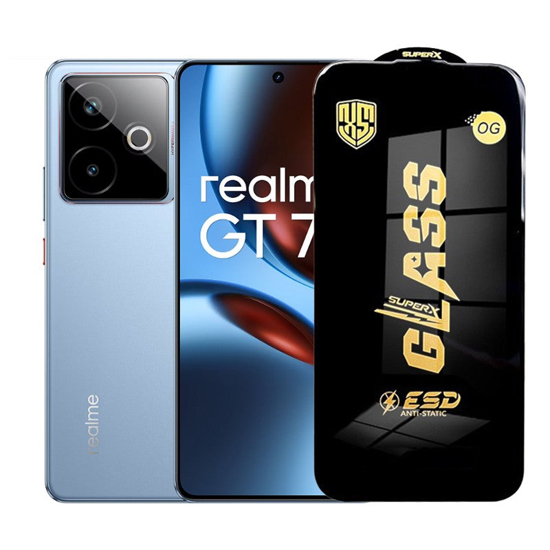Folie de Protectie pentru Realme GT7T, Klevo, Sticla Securizata ESD, Margini Negre, Rezistenta la Zgirieturi, Antistatica, 0.35 mm, Transparenta