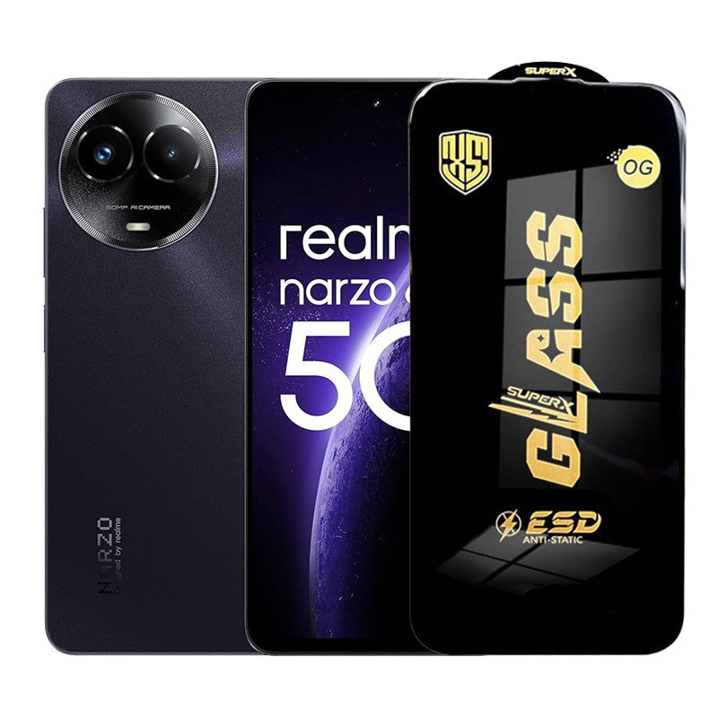 Folie de Protectie pentru Realme Narzo 60x, Klevo, Sticla Securizata ESD, Margini Negre, Rezistenta la Zgirieturi, Antistatica, 0.35 mm, Transparenta