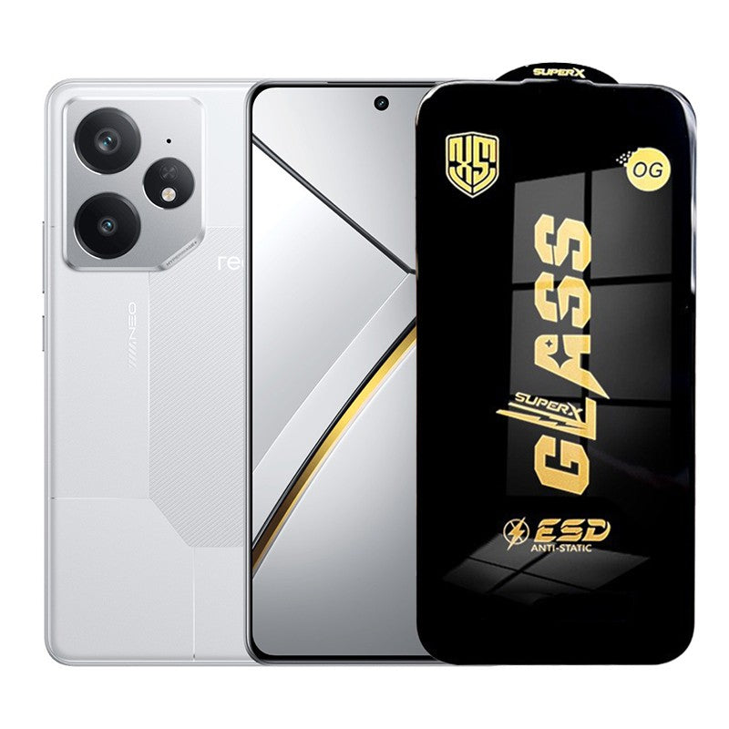 Folie de Protectie pentru Realme Neo 7, Klevo, Sticla Securizata ESD, Margini Negre, Rezistenta la Zgirieturi, Antistatica, 0.35 mm, Transparenta