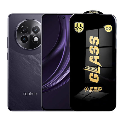 Folie de Protectie pentru Realme13+, Klevo, Sticla Securizata ESD, Margini Negre, Rezistenta la Zgirieturi, Antistatica, 0.35 mm, Transparenta