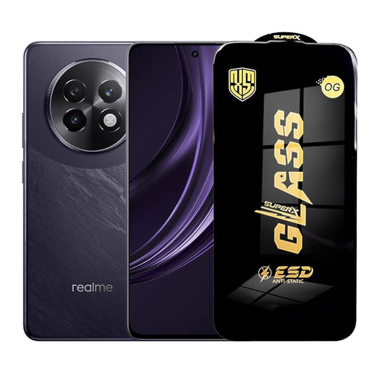 Folie de Protectie pentru Realme13+, Klevo, Sticla Securizata ESD, Margini Negre, Rezistenta la Zgirieturi, Antistatica, 0.35 mm, Transparenta