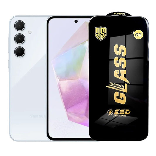 Folie de Protectie pentru Samsung Galaxy A35, Klevo, Sticla Securizata ESD, Margini Negre, Rezistenta la Zgirieturi, Antistatica, 0.35 mm, Transparenta
